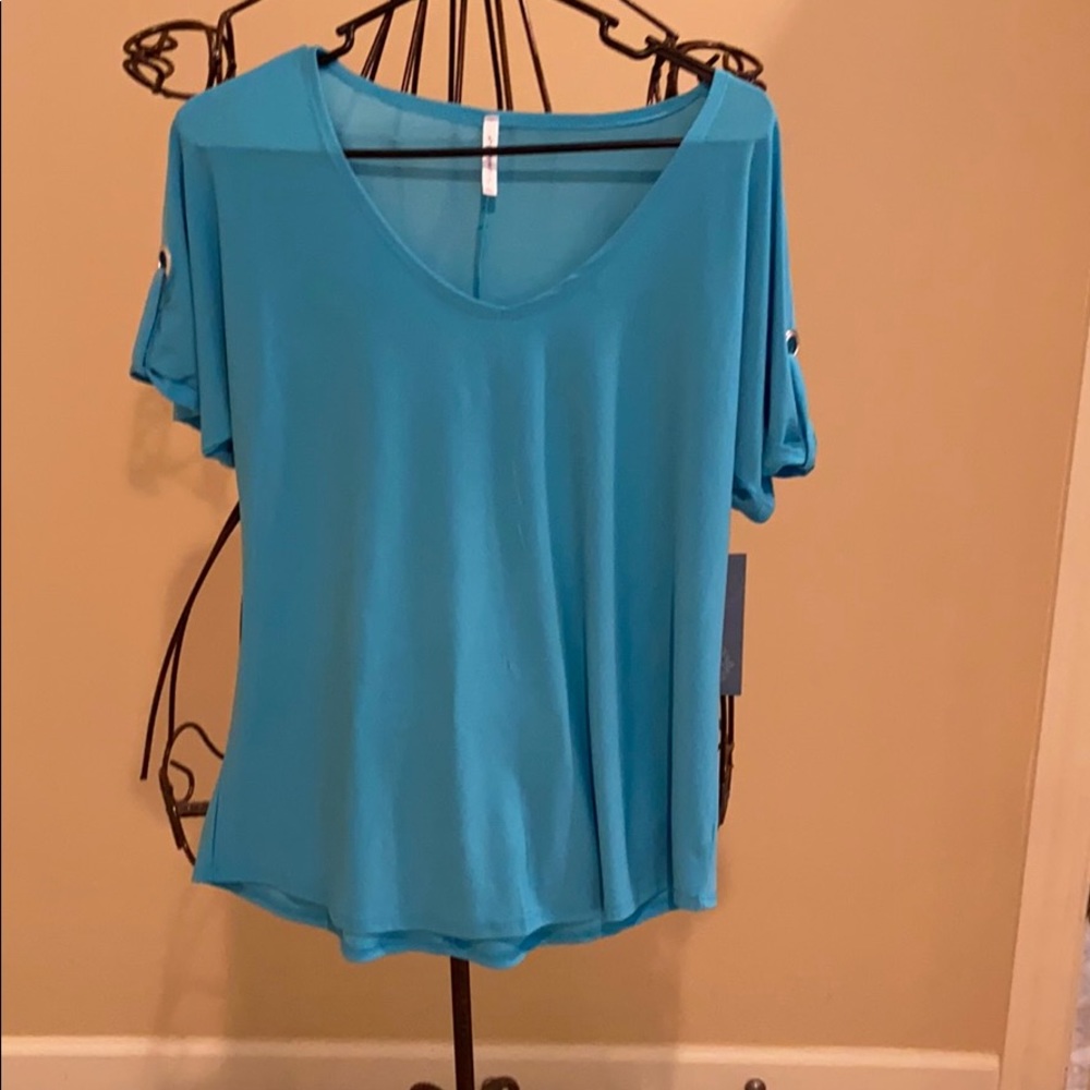 Blouse in Turquoise Blue